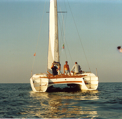 Catamarano 10 metri.